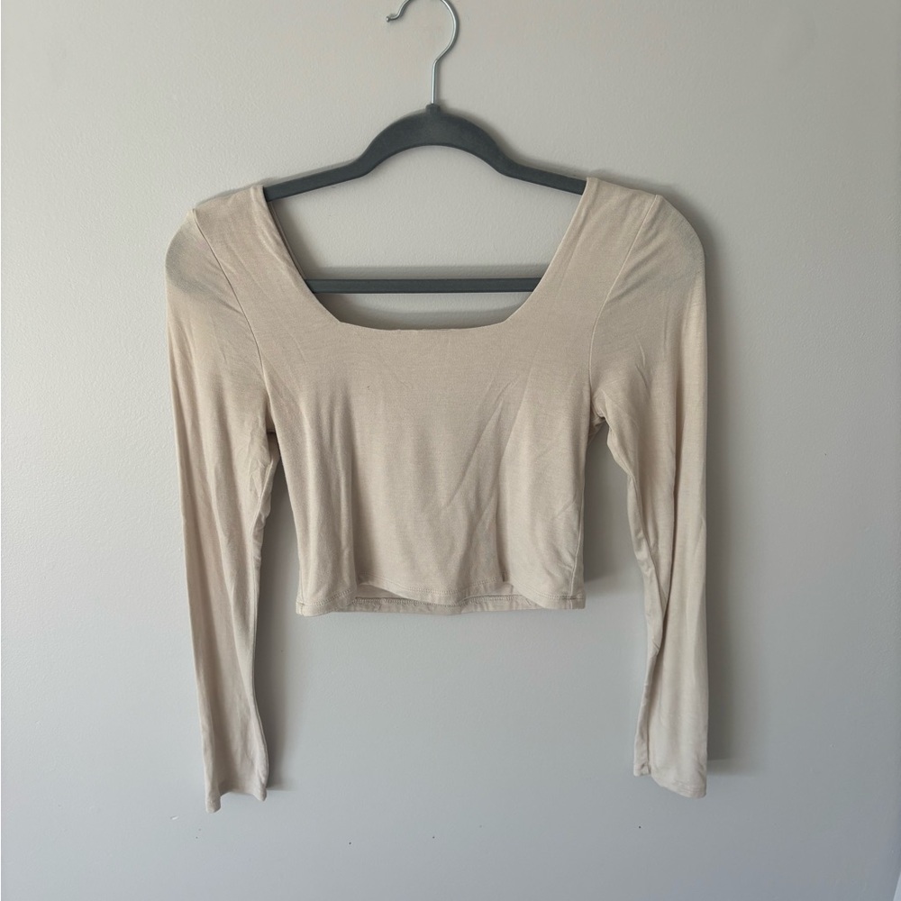 Cream Long Sleeve Women's Top